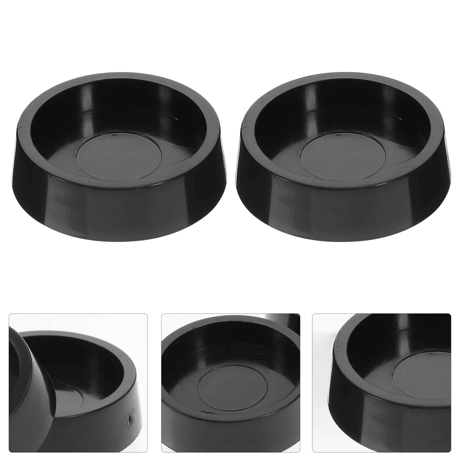 4 Pcs Non-slip Back Floor Mat Protector Pad Baby Bed Wheel Stopper Coaster Cupboard Furniture Chair Black Leg Cap Office