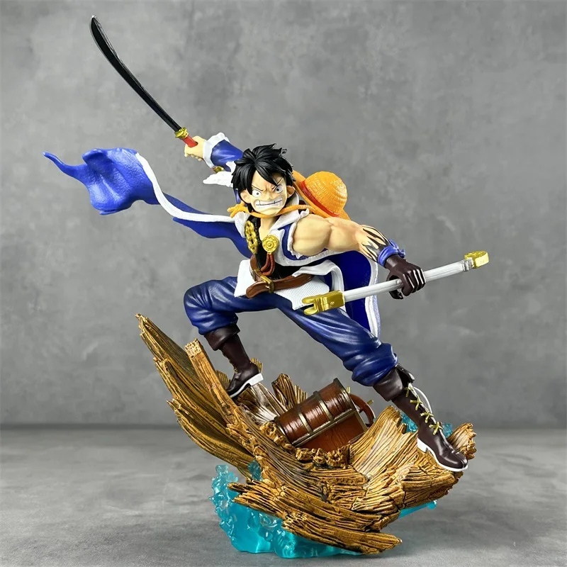 

Bandai One Piece Figure GK Fantasy Road Flying Straw Hat One Piece Legion Anime Statue Model Handmade Gift Ornament Decoration