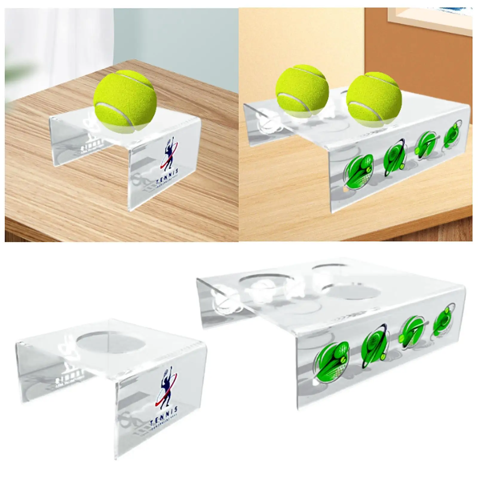

Tennis Ball Display Holder Small Ball Stand for Desktop Ornaments Collectors