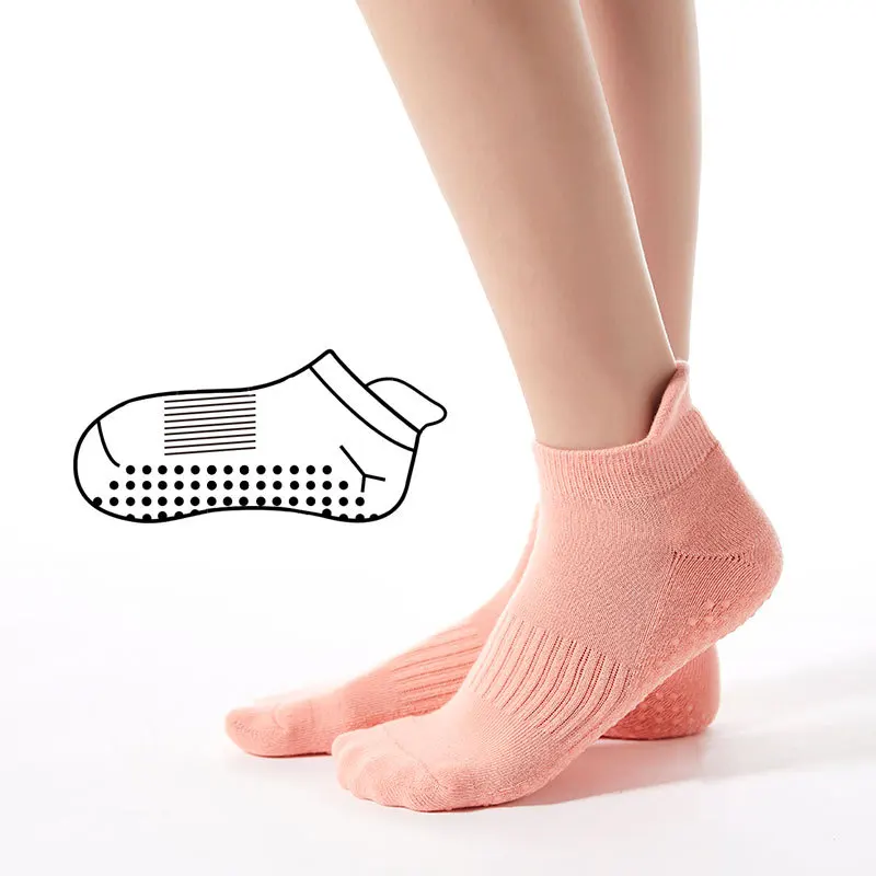 1 Pair Grip Pilates Socks for Women, Non-slip Yoga Athletic Socks for Barre Ballet Barefoot Workout Hospital