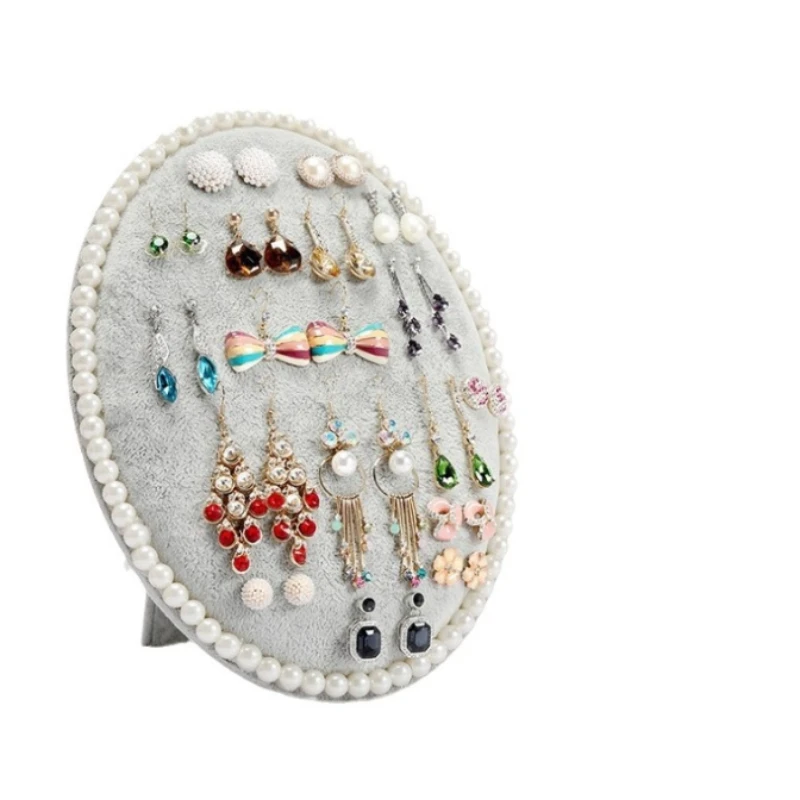 Jewelry Earring Display Stand Street Sales Jewelry Elliptical Display Board Jewelry Accessory Earring Holder Necklace Clip