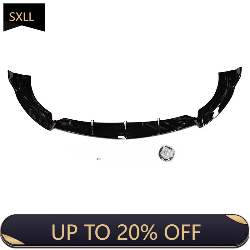 

E-Class W213 C238 2021 + Gloss Black Separator Trim Cover Fender Accessory Front Bumper Lip 3pcs