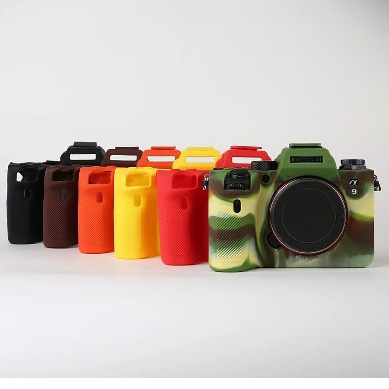 For Sony A9II Rubber Silicon Case Body Cover Protector Soft Camera Soft Rubber Case+ 1PCS free tempered film
