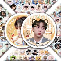 100pcs KPOP Korean Idol Stickers Ins Wind Cartoon S.COUPS JEONGHAN JOSHUA JUN HOSHI Cute and Creative DIY Stickers Fans Gift
