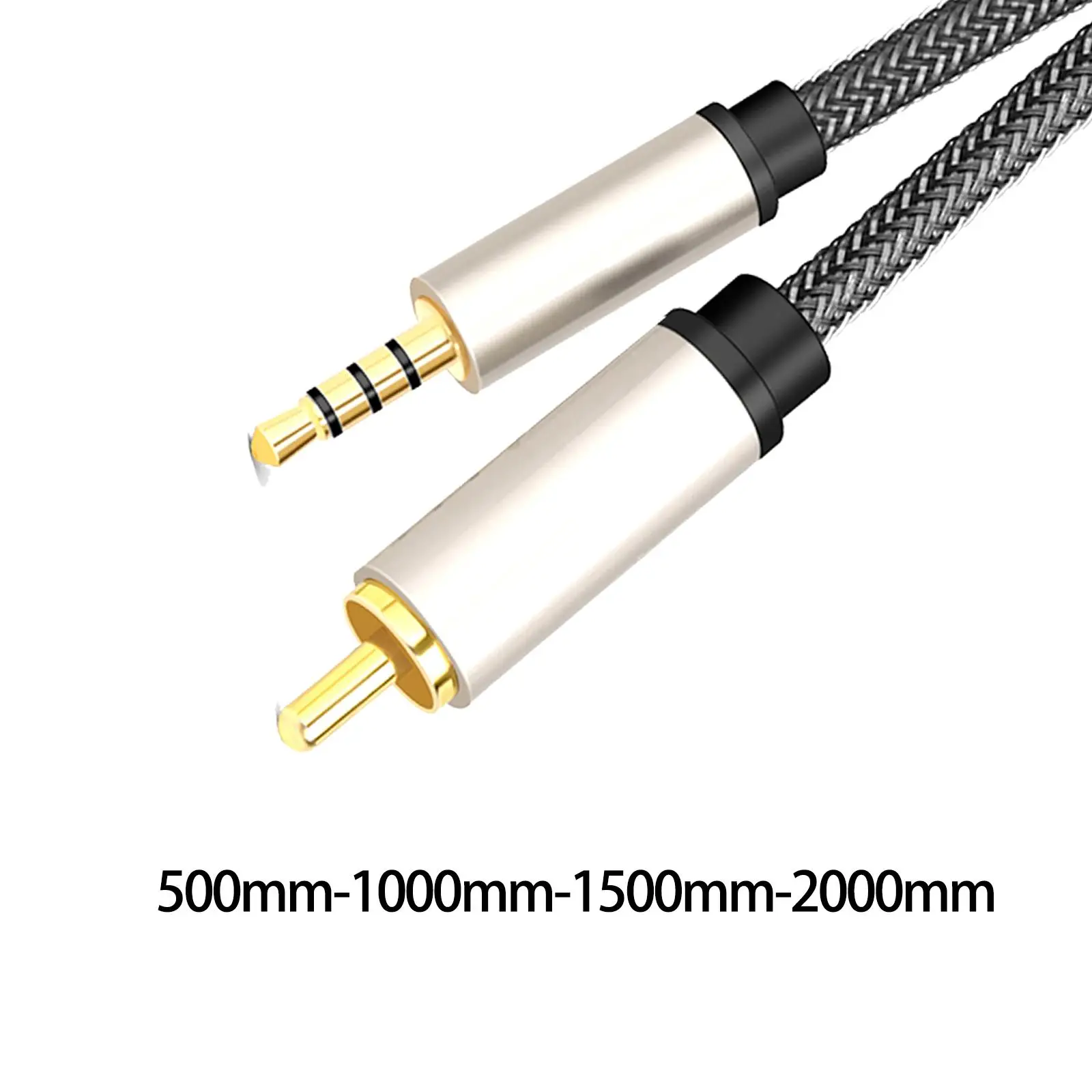 Koncentryczny kabel audio-wideo RCA do 3.5mm Adapter wejściowy z męskiego na męskie przewód koncentryczny kabel do wzmacniacza głośniki domowe