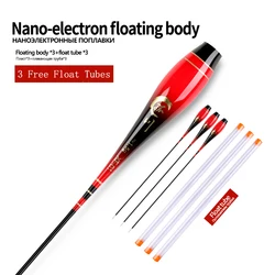 3PCS Composite Nano Luminous Float Body Foot+3PCS Tubes No Tail No CR425 Battery River Ocean Electric Fishing Tackle Tools