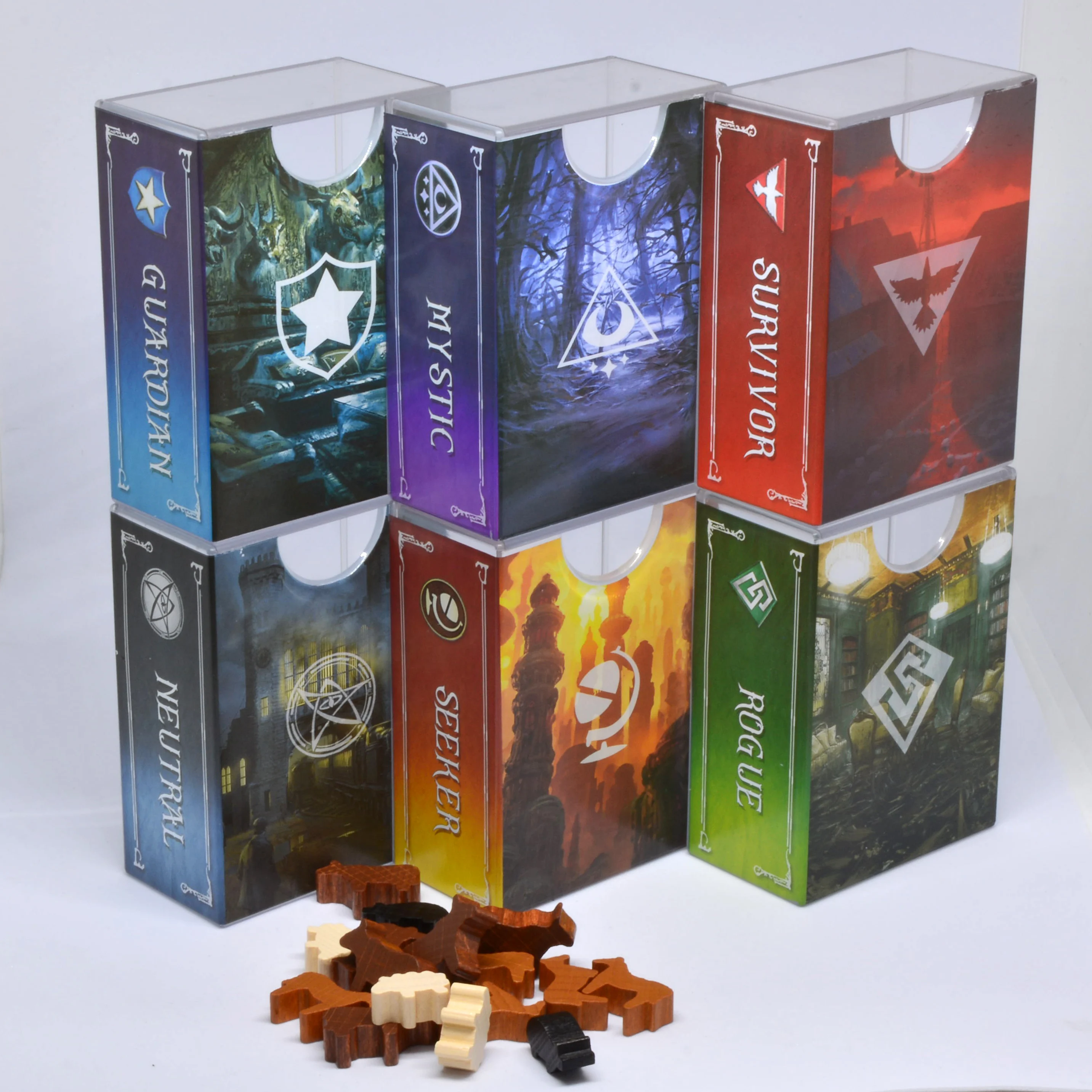 Ahlcg-Themed Card Box Set for Board Games (6 Pack, 97.5x72x41mm)