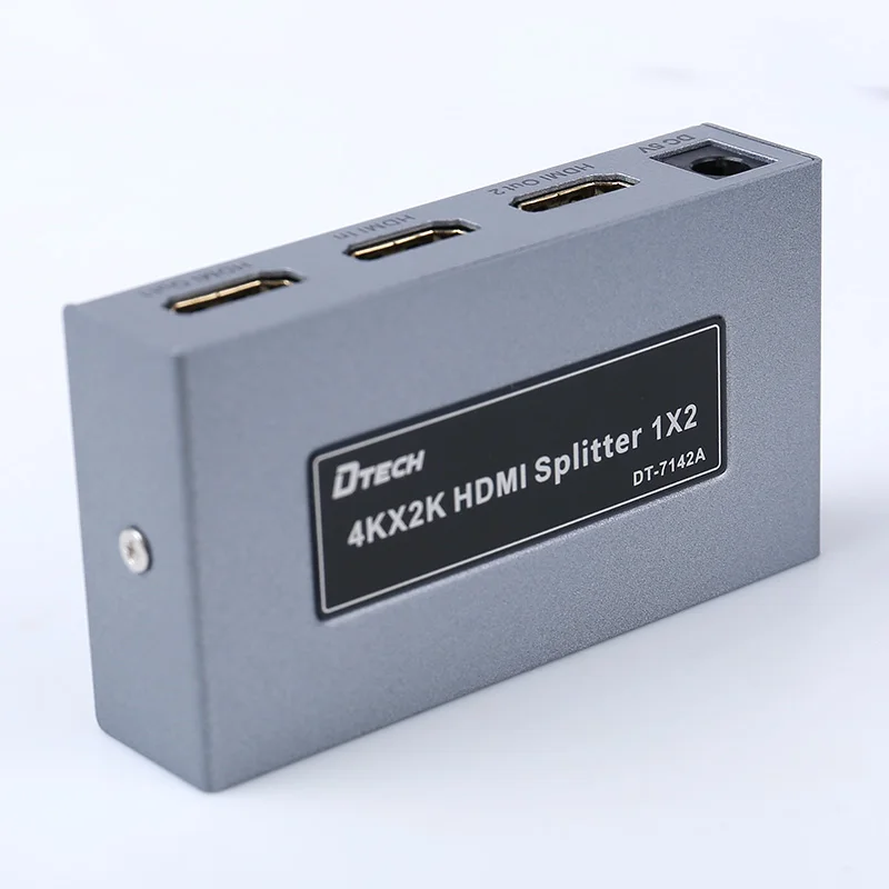 하이테크 HDMI 분배기 1in 2 Out 4k/2k@30hz 3D 24-26AWG Dc5v HDCP 1.4 hdmi 비디오 분배기 광학 Cctv 멀티미디어