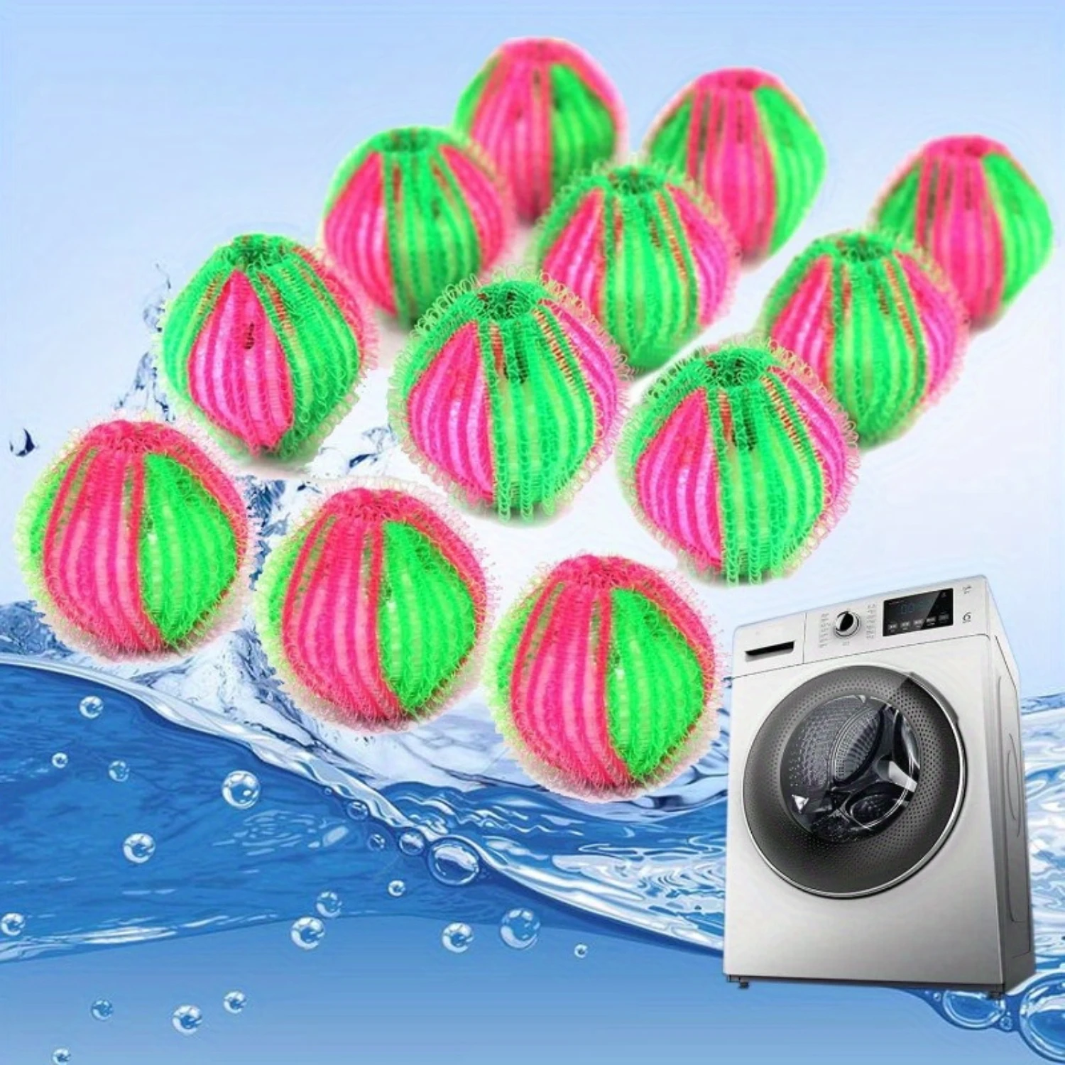 

"Pet-Friendly" 12-Piece Pet Hair Remover For Laundry - Non-Toxic, Reusable Dryer Balls For Dog & Cat Cleaning In Washing Machin