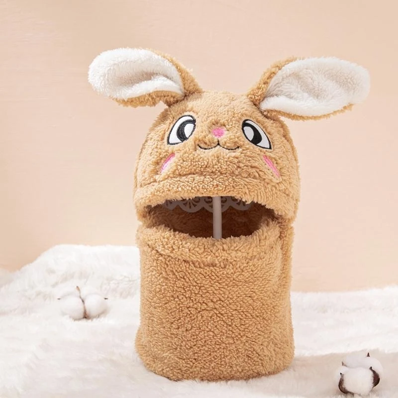 Coldproof Fleece Hat Ear Hedging Hat Casual Warm Children All-in-one Warm Hat Autumn Winter for Baby Girl Boy