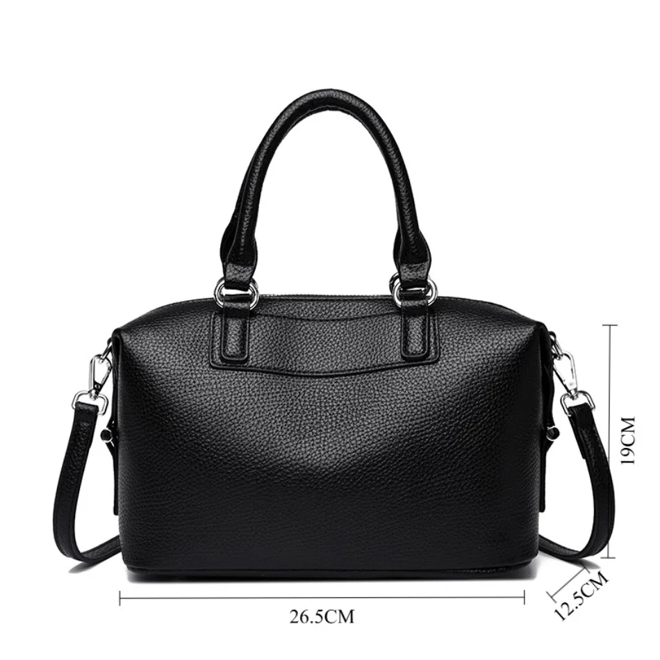 عالية الجودة لينة بولي Leather الجلود عادية حمل الحقائب النساء حقائب اليد الكتف Crossbody حقيبة ساعي الإناث سعة كبيرة كيس الرئيسي #5