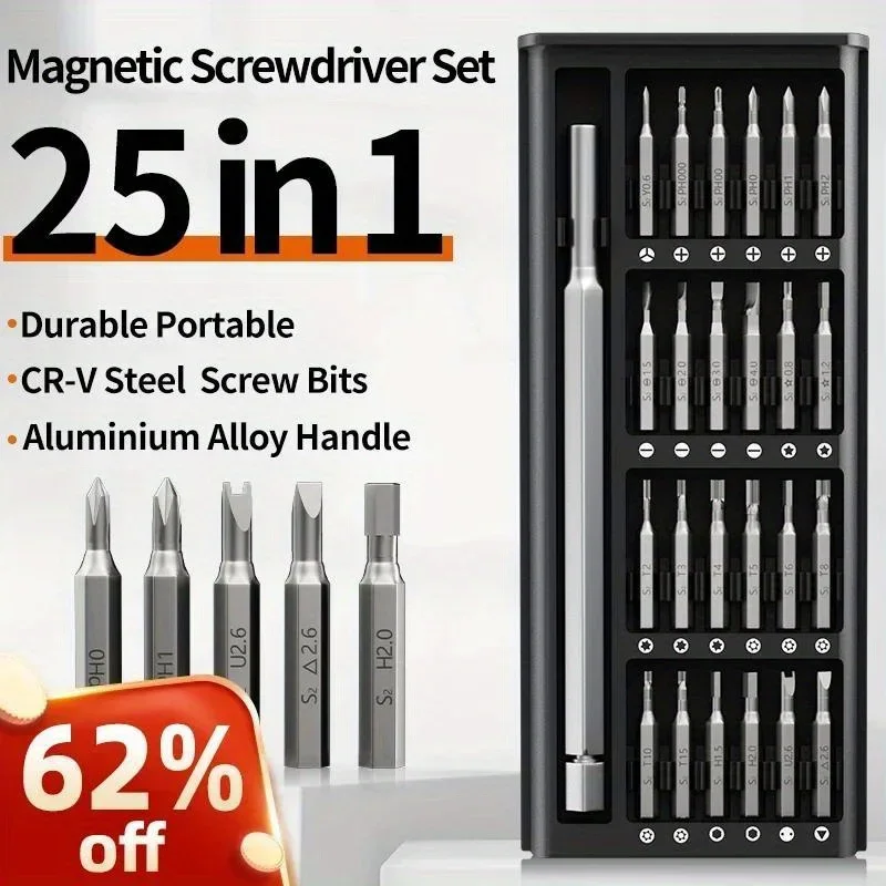 25 in 1 Screwdriver Set Magnetic Screwdriver Kit Bits Precision Electric Laptop Iphone Screwdrivers Small