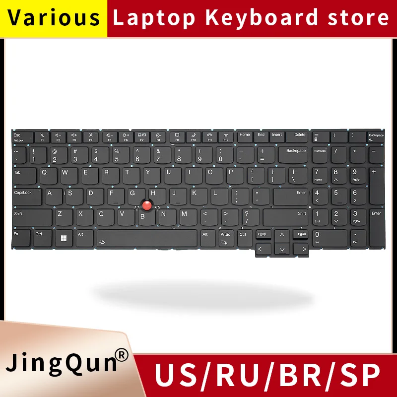 

Сменная американская/русская клавиатура для ноутбука LENOVO Thinkpad E16 Gen1 Gen2 SN21K54282 SN21K54208 с подсветкой