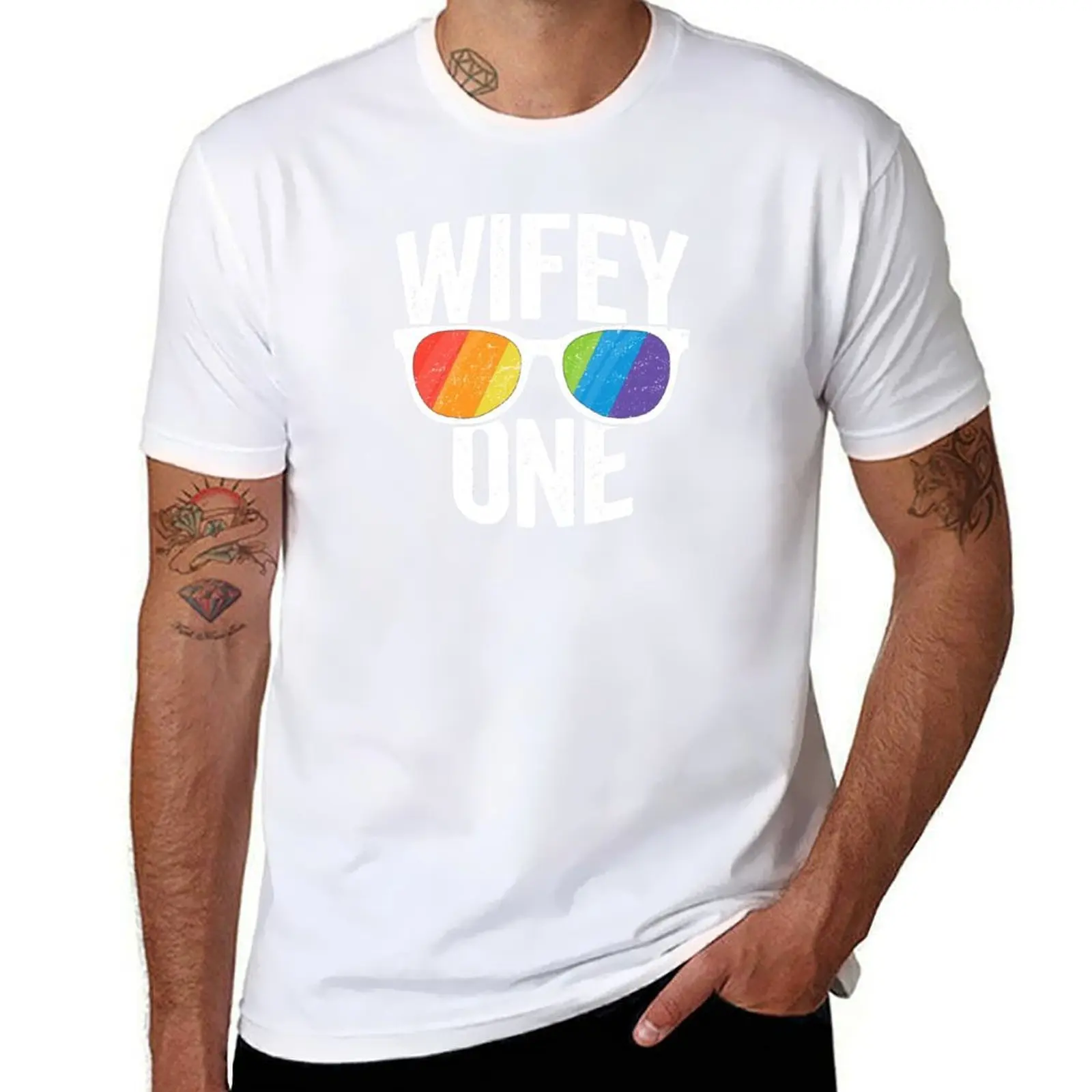 

Wifey One Lesbian Pride SHIRT LGBT Bride Couple Gift T-Shirt t shirt man plain funny t shirts cotton T-Shirt