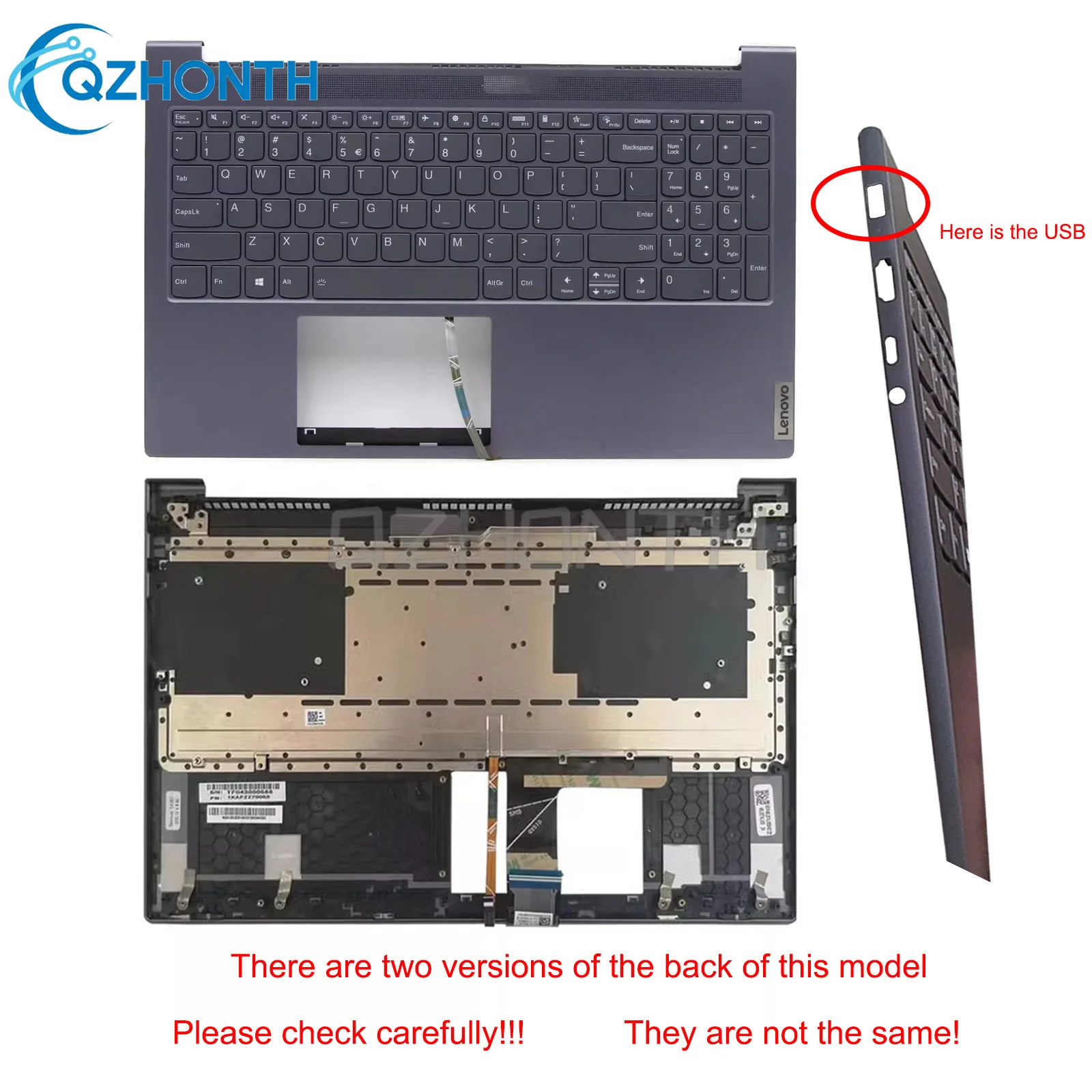 Imagem -05 - Palmrest Upper Case com Teclado dos Eua Lenovo Ideapad Yoga Slim 715iil05 15.6 5cb0x55817 Novo