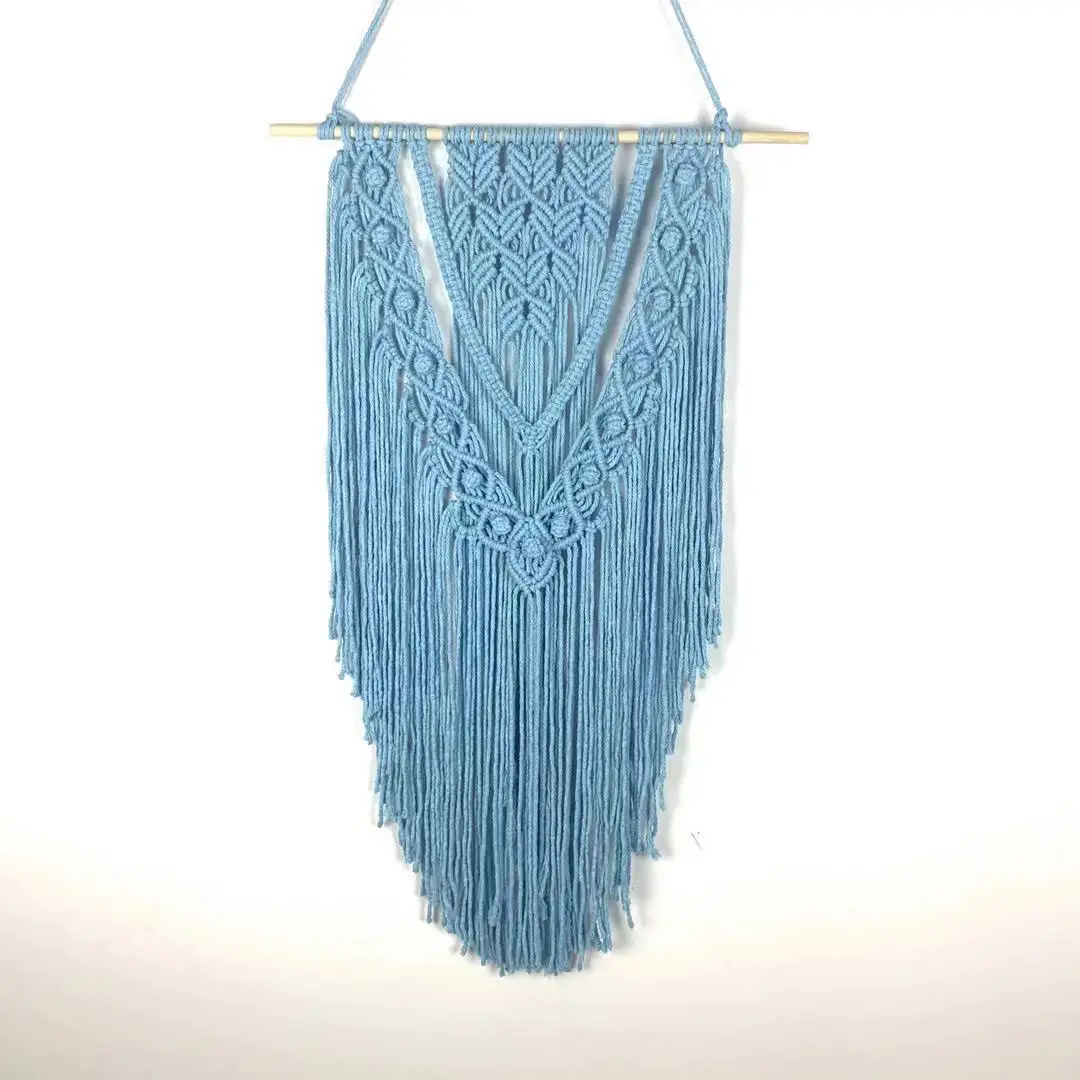 Hand-woven tapestry cotton rope Nordic home wall  decorative tassel soft decoration