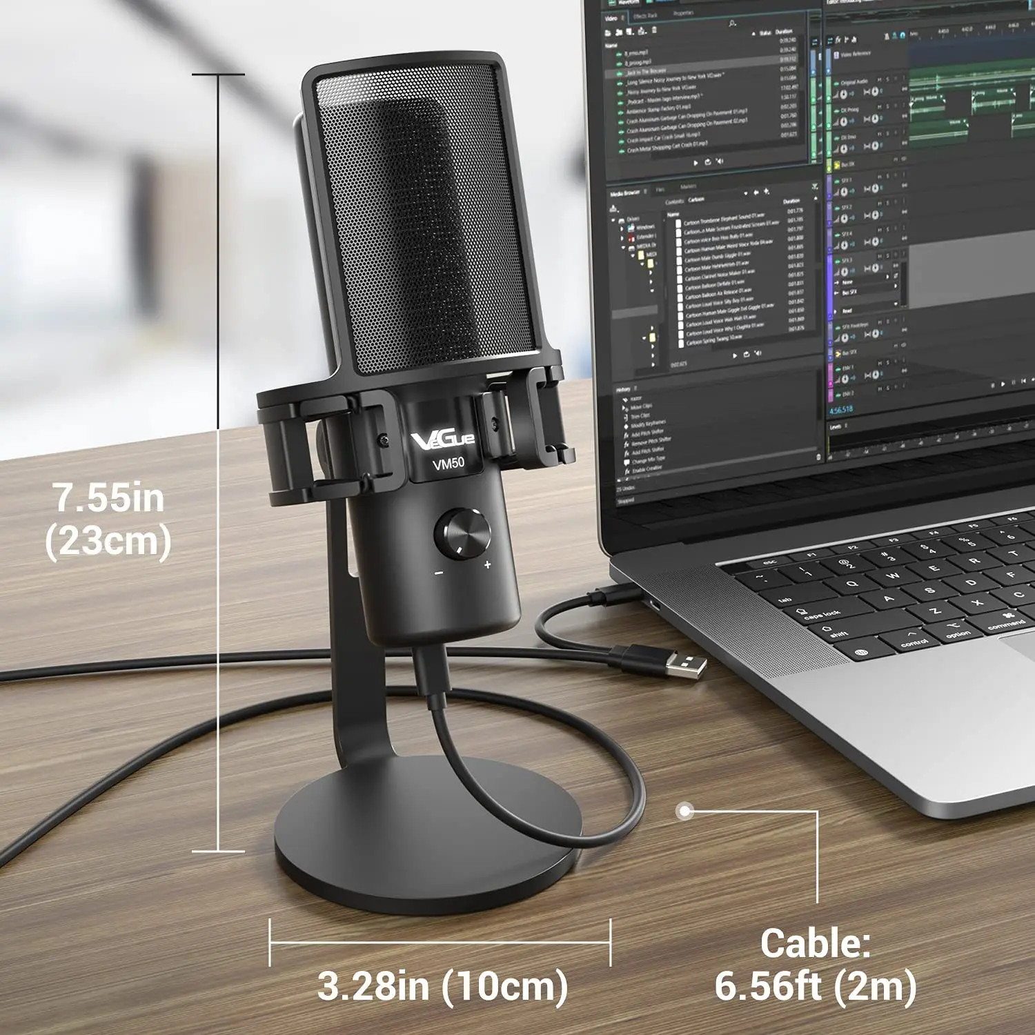 Vegue Pro Podcast Online Show Portable Microfon Gaming Usb Desktop Condenser Microphone