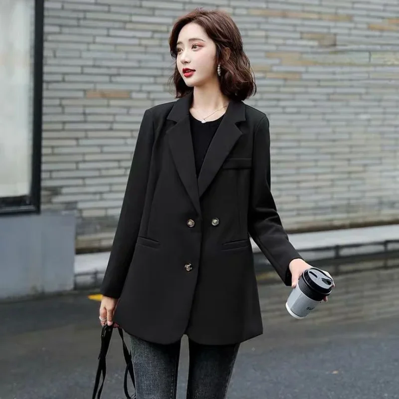 Luxury Latest Fashion Women\'s Blazer Suits Tailoring Clothing Black Trend Coats Korean Jacket for Women Fall Outfits Casual Long