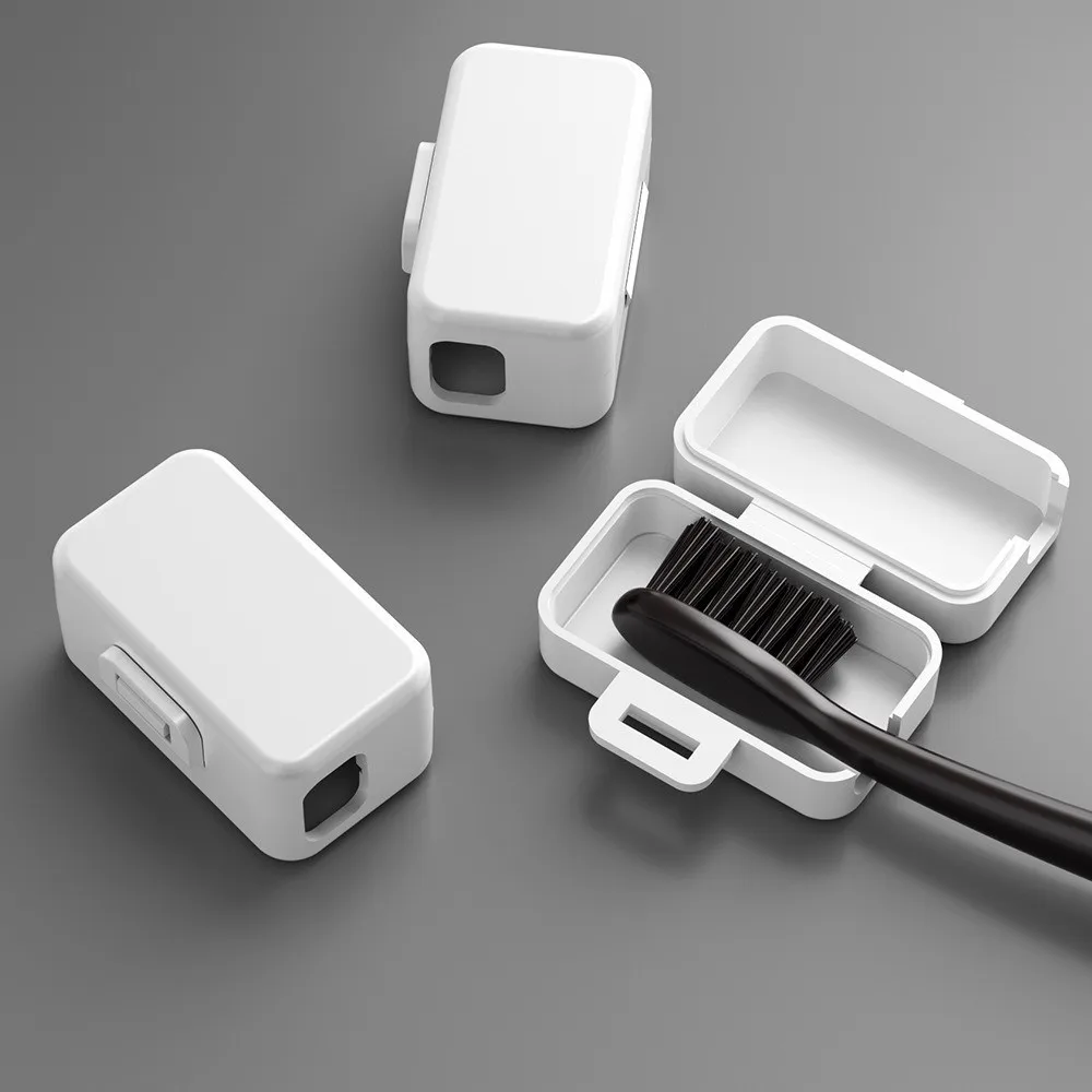 

Plastic Toothbrush Head Protective Cover Rectangle Solid Color Toothbrush Case Dust Cap Toothbrush Dust Cap Cover for Travel