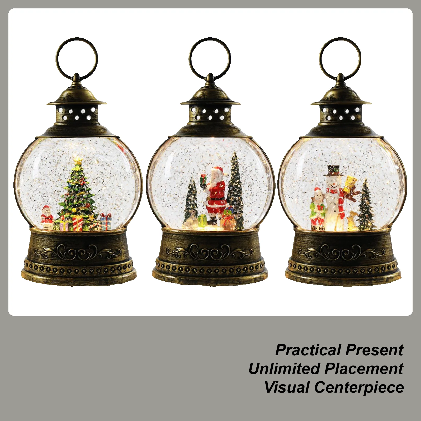 

Музыкальный рождественский снежный шар с питанием от USB и батареи, сезонное украшение, блестящий рождественский хрустальный шар, музыкальная шкатулка для праздника