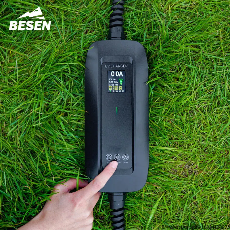 BESEN Electric Vehicle Charger 6A 8A 10A 13A 16A Switchable Type 2 High Quality Portable EV Charger with Schuko Plug