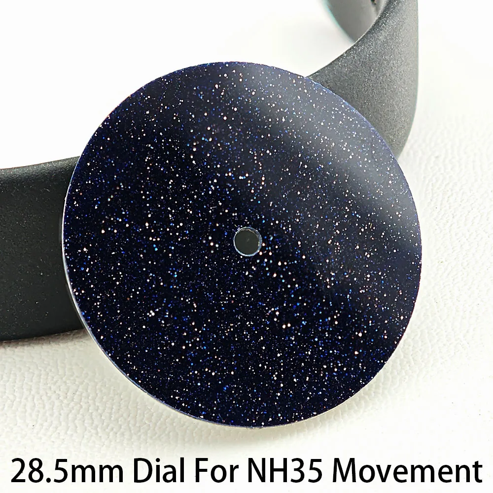 New 28.5mm Starry Sky Dial Aseptic Dial NH35 Watch Window Dial Suitable for NH35 NH36 Automatic Movement Accessories Watch Parts