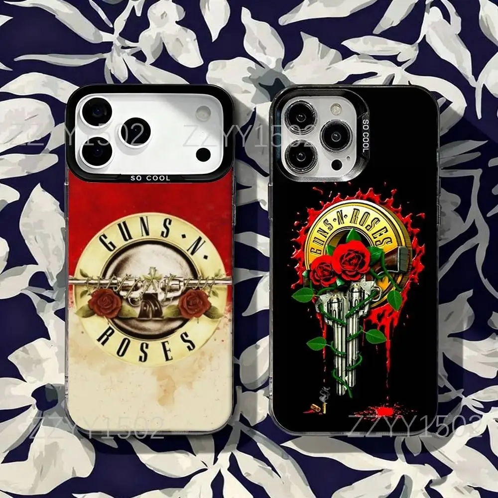 

Guns-N-Roses Rock Band Phone Case For iPhone 17,16,15,14,13,12,X,8,Pro,Max,Plus,SE4,Air,Mini HD Black IMD Matte