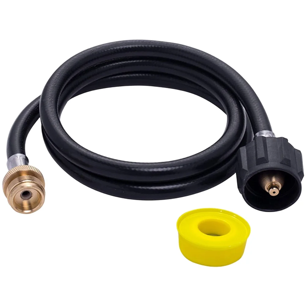 

Переходник для газового баллона с коннектором типа 1 для грилей, печей и очагов, в комплекте с шлангом-регулятором