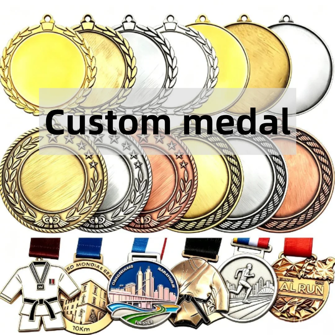 Custom Medals High Quality Custom Race Gold Silver Bronze Medallions for Running Taekwondo Karate
