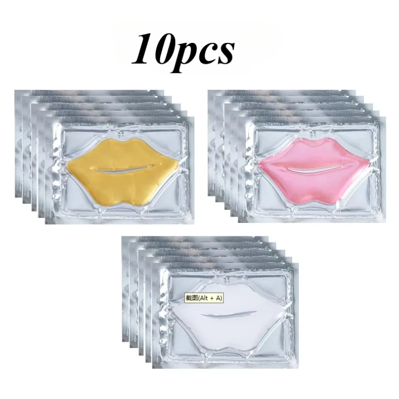 10pcs Collagen Lip Mask Moisturizing Anti Wrinkle Nourishing Beauty lips Care Labial Moisturizer Lip Patches Gel Pads Skin Care