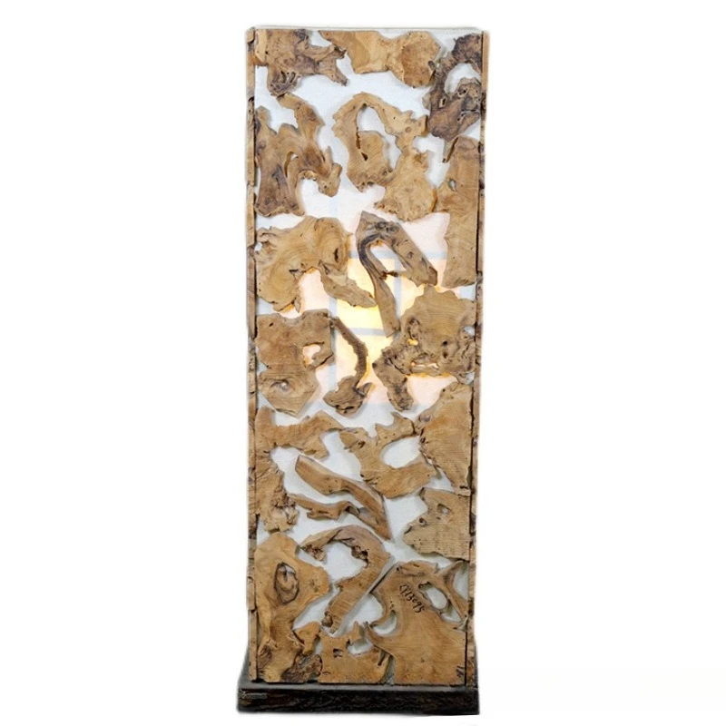 

Professional handmade log craft floor lamp pastoral warm homestay hotel decorative lamps