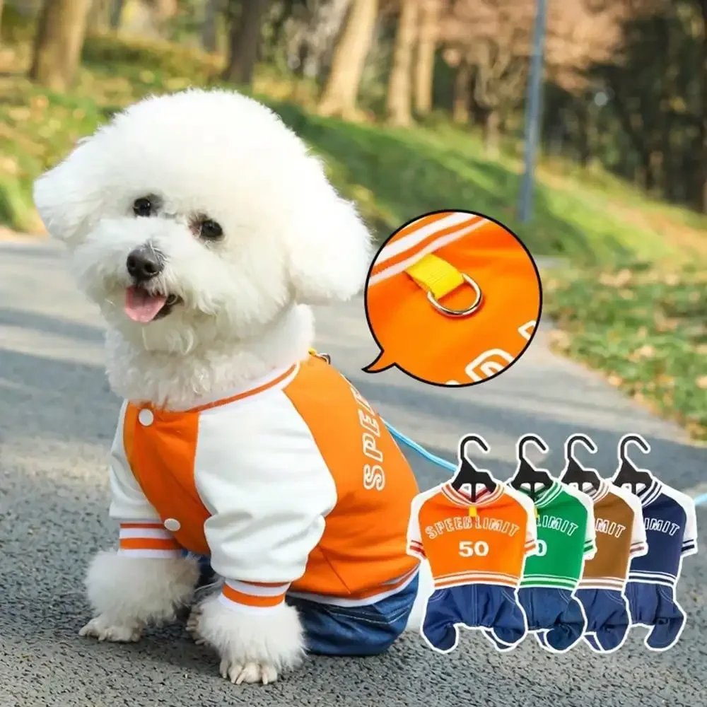 

Dog Baseball Jumpsuit, A Soft And Comfortable Pet Jacket, Stylish Pet Clothing Suitable For Small And Medium Breeds Cat clothes