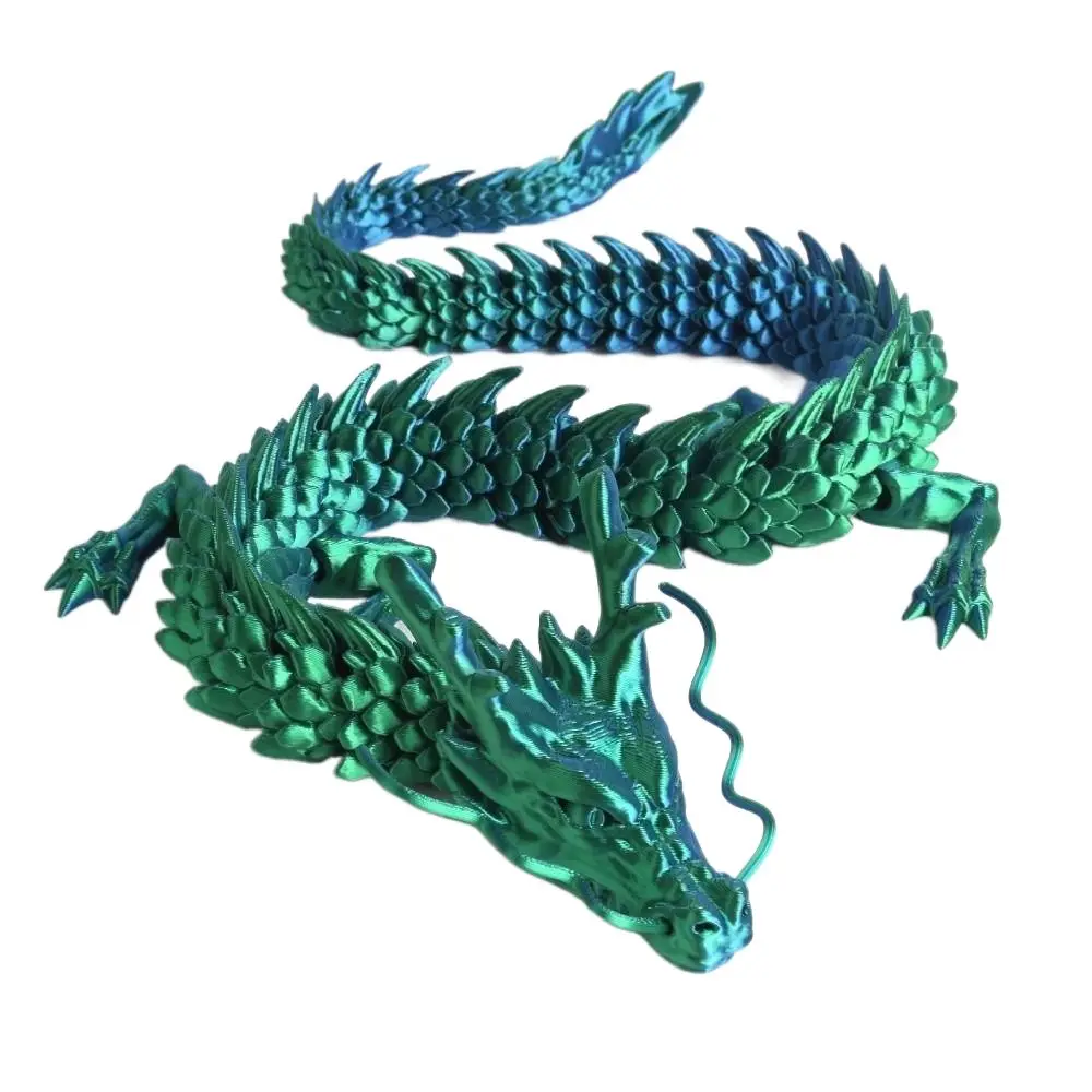 45cm 3D Printed Dragon Movable Wings Full Body Joints Chinese Dragon Ornaments Conjoined Rotatable Articulated Dragon