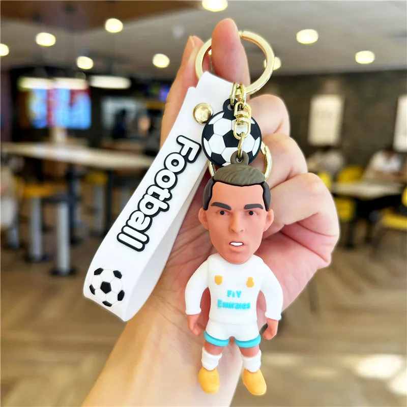 Creative Cartoon Character C.Ronaldo Messi Keychain Pendant Bag Car Keychain Cup Accessories Gift Wholesale World