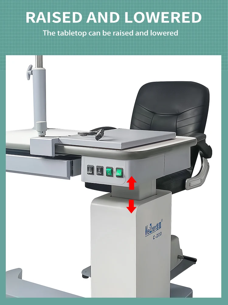 C-200A Optometry unit ophthalmic chair eye exam table optical equipment optometrist stand autorefrator workstation refractor arm