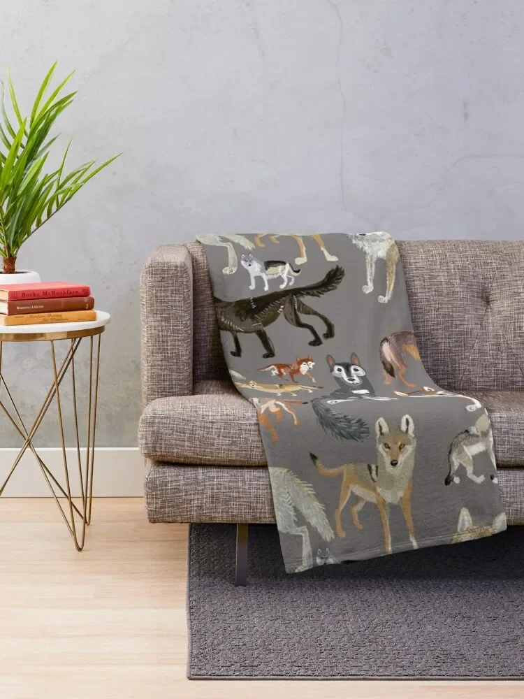 Wolves of the worldGrey Throw Blanket wednesday Sleeping Bag Blankets