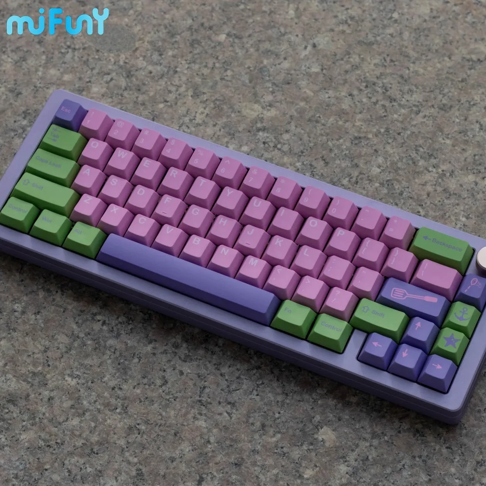 

Mifuny Patrick Keycap SpongeBob Custom Retro Key Cap Cute Anime Dry Subbed Cherry Profile Pbt Keycaps for Mechanical Keyboard