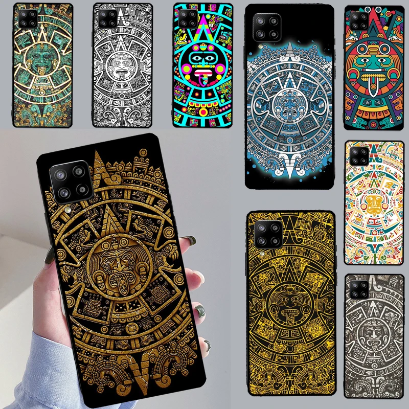 Aztec Calendar Mayan Native Stone Case For Samsung Galaxy A54 A34 A14 A52 A32 A12 A22 A72 A13 A23 A33 A53 A73 A51 A71 Cover