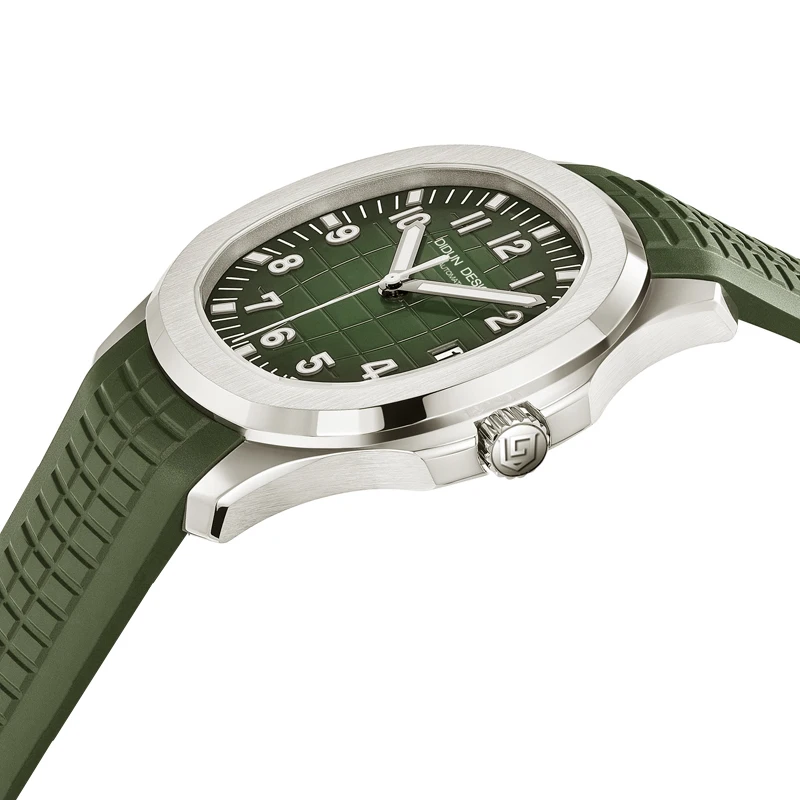 DIDUN, relojes automáticos para hombre, marca de lujo, relojes mecánicos de acero inoxidable para hombre, correa de silicona, reloj de pulsera de moda 2025