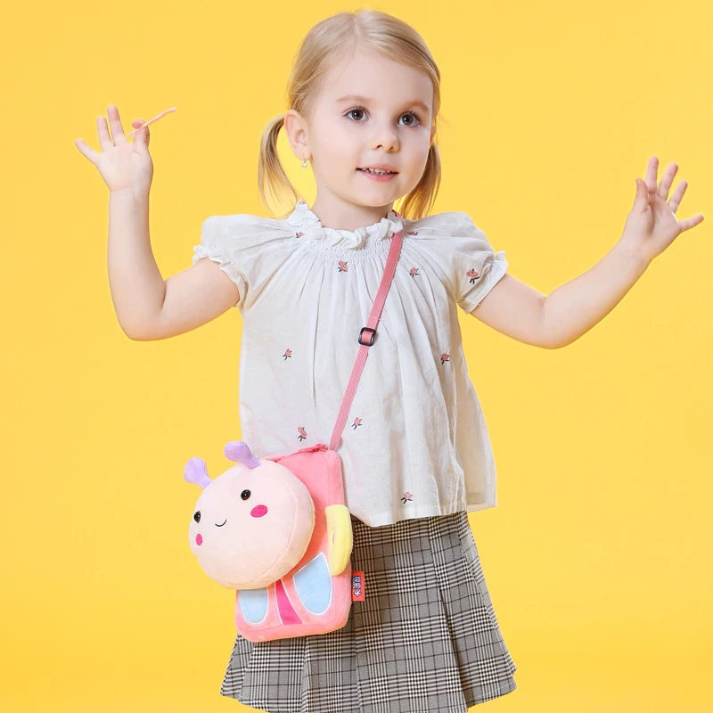 Bolso de hombro con forma de mariposa para niñas y niños, cartera con dibujos de animales, monedero pequeño, bandolera Infantil