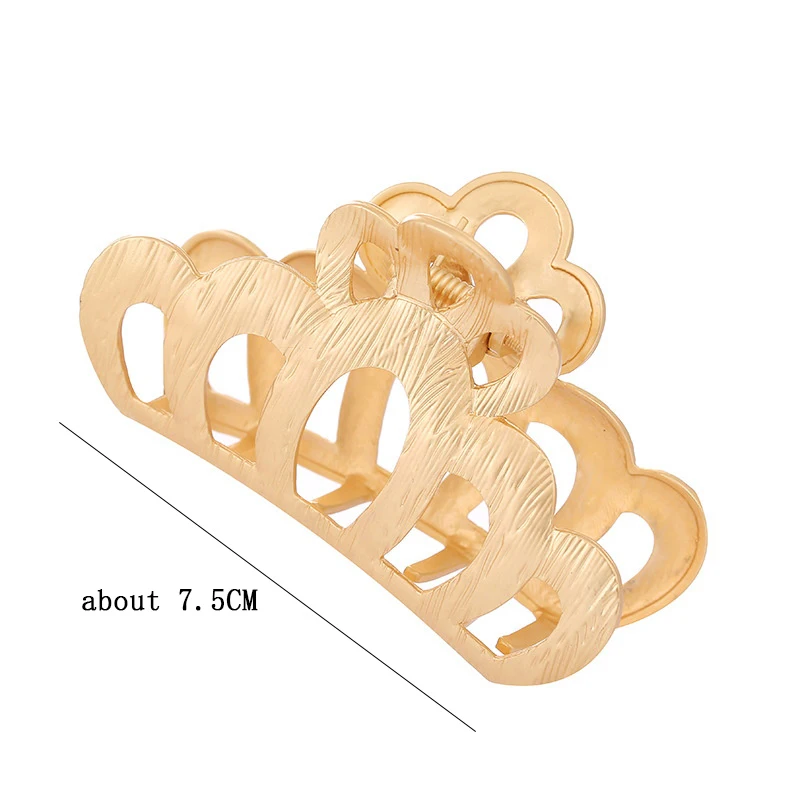 Multi Style Gold Metal Hair Claw Clips Hollow Geometric Butterfly Jaw Clips Strong Hold Non Slip Hair Crab Clamp for Women Thick