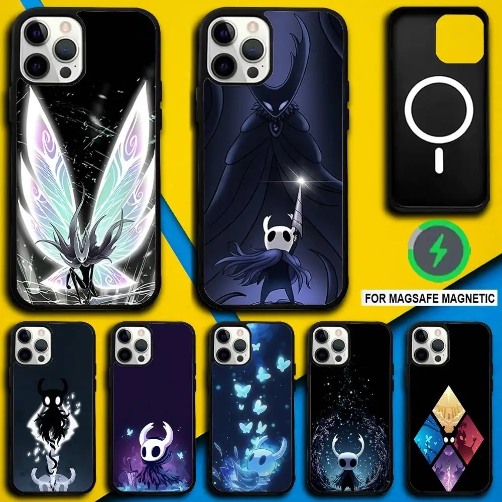 

Game H-Hollow Knight Phone Case For iPhone 17,16,15,14,13,12,11,Pro,Max,Plus,Mini,SE4,E Magnetic Magsafe Wireless Charging