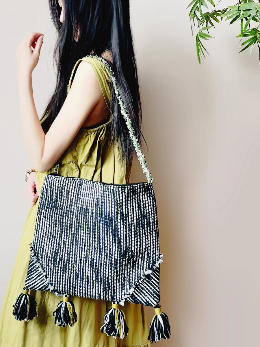 

Original Chinese Artistic Retro Hanfu Single Shoulder Bag Leisure Trendy Water-Mark Dan-Qing New Style Women's Handbag