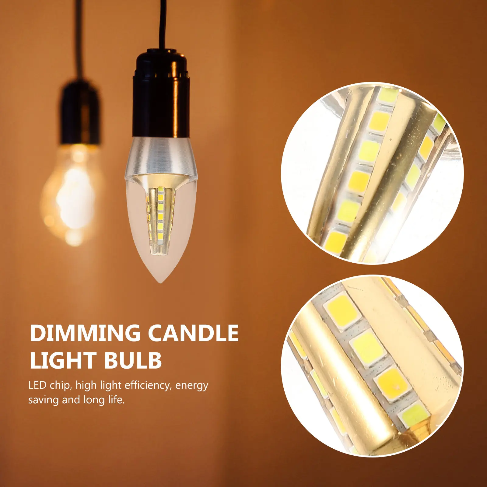 

2Pcs Smart LED Light Bulb Dimmer Multi-Purpose Small Screw Bulb 3-Color Changing for Home Office Restaurant Floor Wall