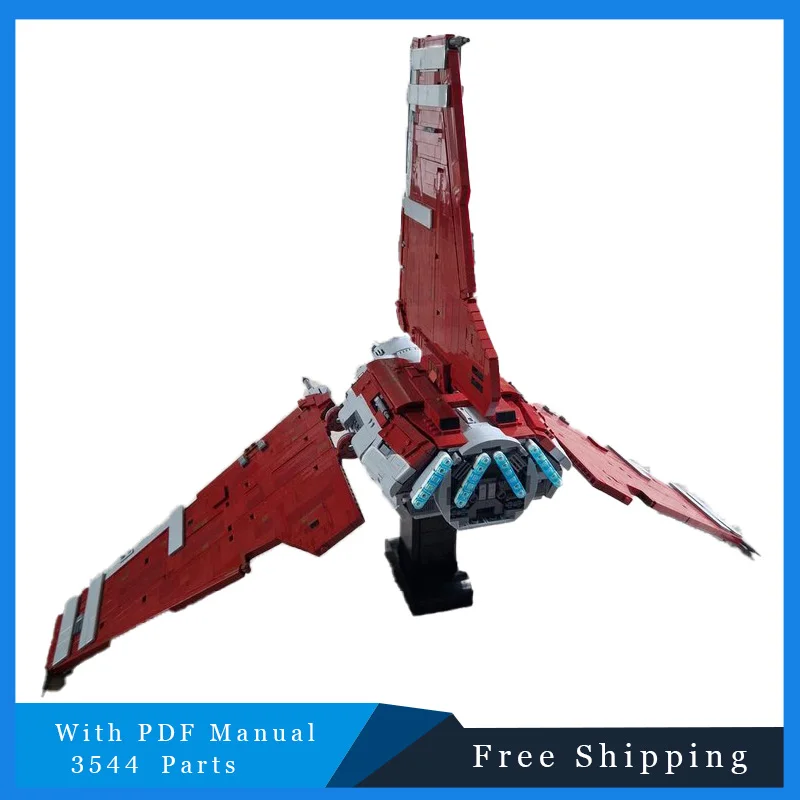 

3544 шт., знаменитый фильм, креативный красный шаттл, технические строительные блоки, модель, обучающие игрушки «сделай сам», детские праздничные подарки