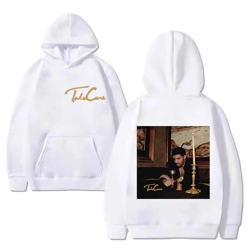 Rapper Drake Take Care Album print Hoodie Men Women Hip Hop vintage Fleece Long sleeve streetwear Unisex Oversized Sweatshirt