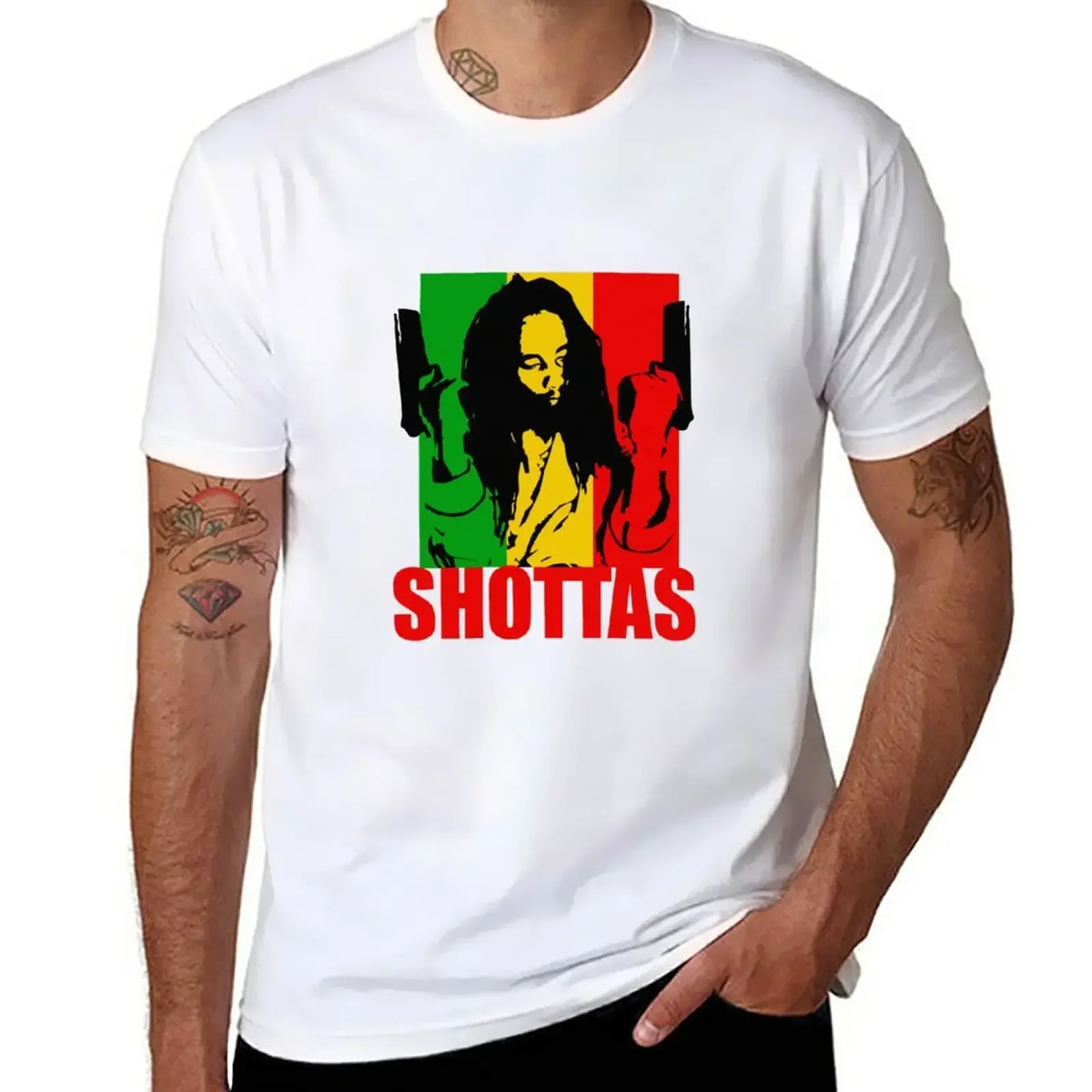 Shottas Movie Reggae Marley Classic Basic Novelty Tees Graphics Female Funny T-Shirt oversizeds baggy shirts mens clothing