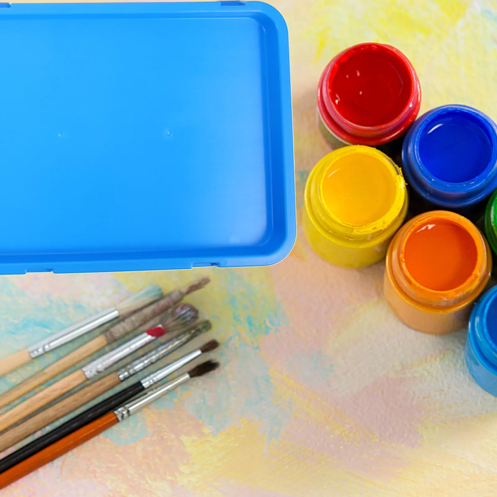 

4 Pcs Paint Palette Watercolor Mixer Craft Tray for Kids Arts Crafts Organizer Home School Painting Pigment Color Gouache Art