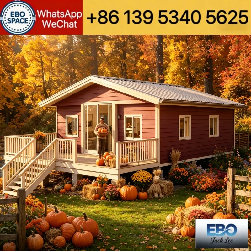 Expandable Container Prefab House Portable Modular Living Cabin With Complete Kitchen For Camp Site Accommodation