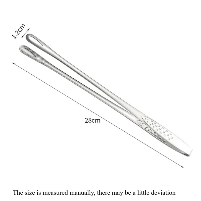 Stainless Steel Barbecue Tongs Kitchen Tongs, Vegetable Tongs Reusable Barbecue Meat Tongs Cooking Tweezers Kitchen Tools gallery 4